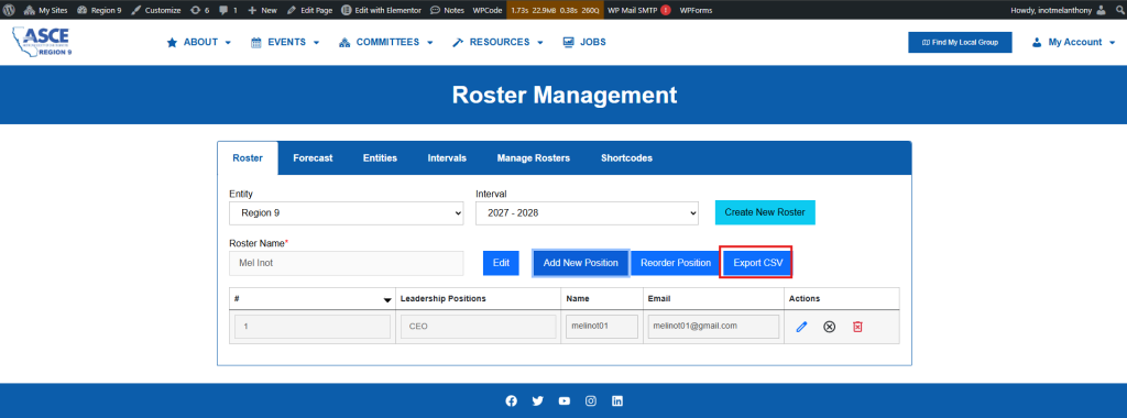 Export Feature